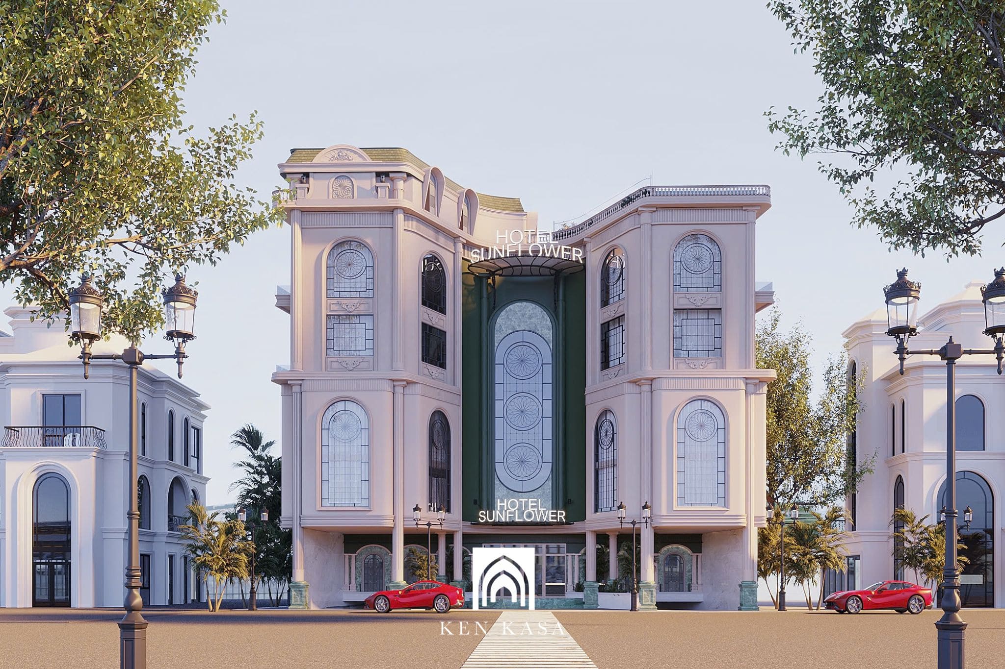 mẫu thiết kế kh&aacute;ch sạn t&acirc;n cổ điển 4 sao